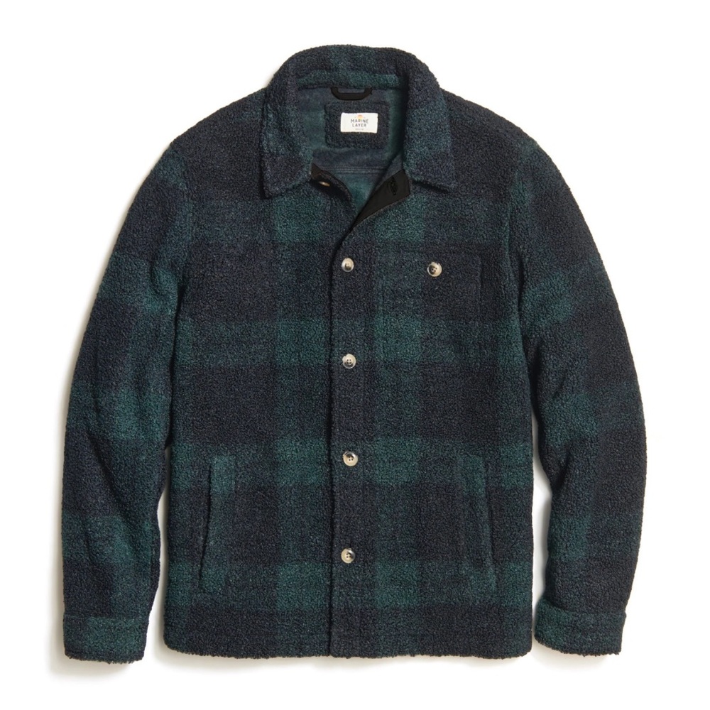 Marine Layer Sherpa‎ Plaid Overshirt - Picture 2 of 6